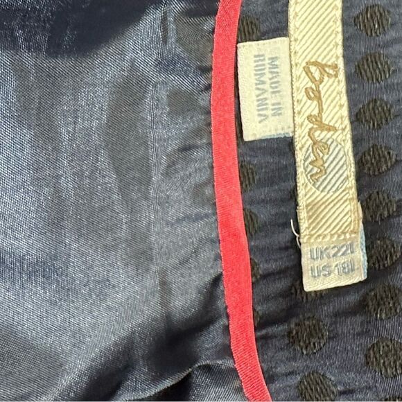 Boden Navy and Black Polka Dot Pencil Skirt | 18L - Picture 4 of 5
